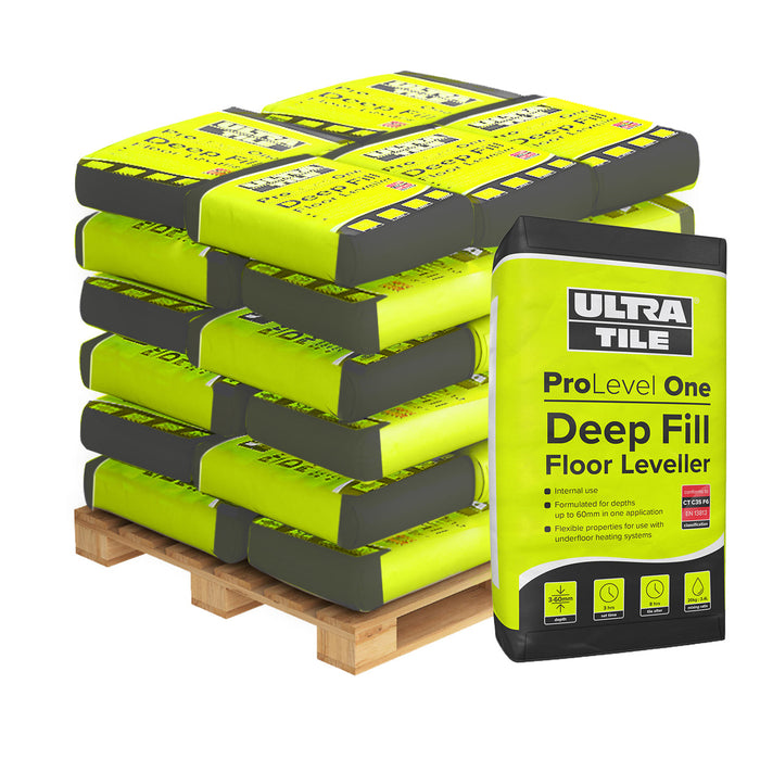 UltraTile ProLevel One Single Part Deep Fill, General Purpose Floor Leveller - Pallet 54 Bags