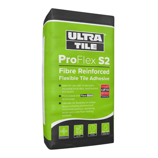 UltraTile Proflex Tile Adhesive - Flexible Fibre Reinforced - UltraTile Proflex Tile Adhesive White - Flexible Fibre Reinforced